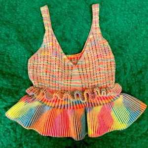 Multi color sweater tank top